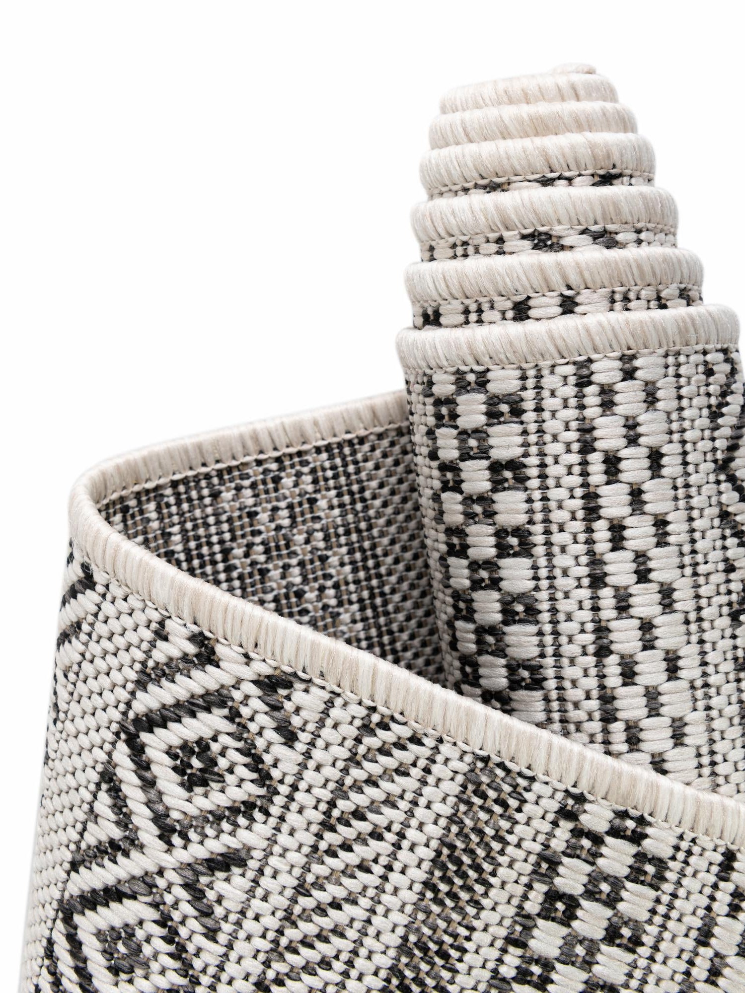 Beige 2' 7 x 12' Outdoor Striped Runner Area Rug Weather Resistant for Patio, Deck, Terrace, Balcony, Porch