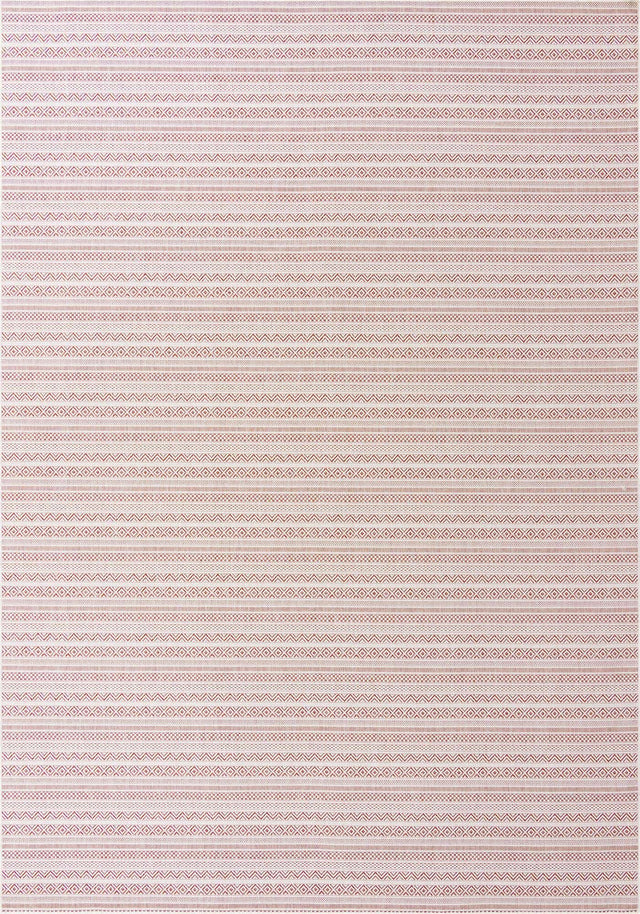 Red 10' x 14' 1 Outdoor Striped Rectangle Area Rug Weather Resistant for Patio, Deck, Terrace, Balcony, Porch Geometric Pattern Waterproof Carpet for Sale at Rug Engine