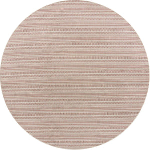 Red 10' x 10' Outdoor Striped Round Area Rug Weather Resistant for Patio, Deck, Terrace, Balcony, Porch Geometric Pattern Waterproof Carpet for Sale at Rug Engine