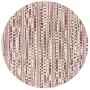 Red 5' 3 x 5' 3 Outdoor Striped Round Area Rug Weather Resistant for Patio, Deck, Terrace, Balcony, Porch Geometric Pattern Waterproof Carpet for Sale at Rug Engine