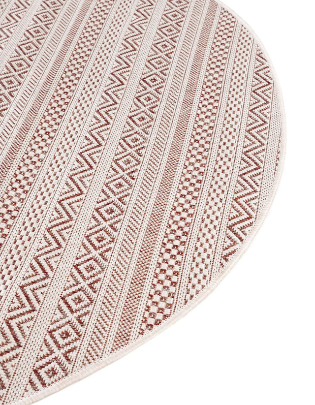 Red 3' 1 x 5' 3 Outdoor Striped Oval Area Rug Weather Resistant for Patio, Deck, Terrace, Balcony, Porch Geometric Pattern Waterproof Carpet for Sale at Rug Engine