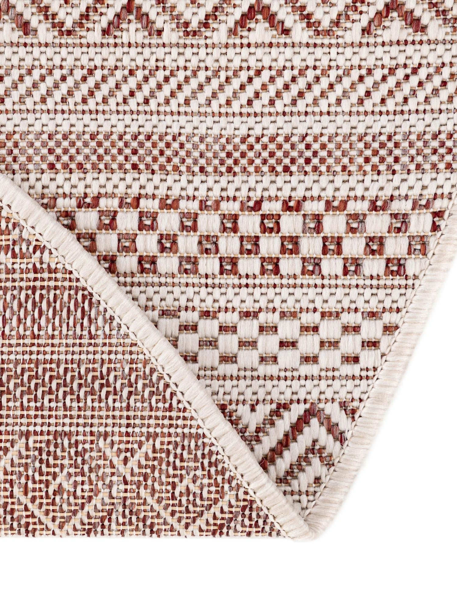 Red 5' 3 x 8' Outdoor Striped Oval Area Rug Weather Resistant for Patio, Deck, Terrace, Balcony, Porch Geometric Pattern Waterproof Carpet for Sale at Rug Engine