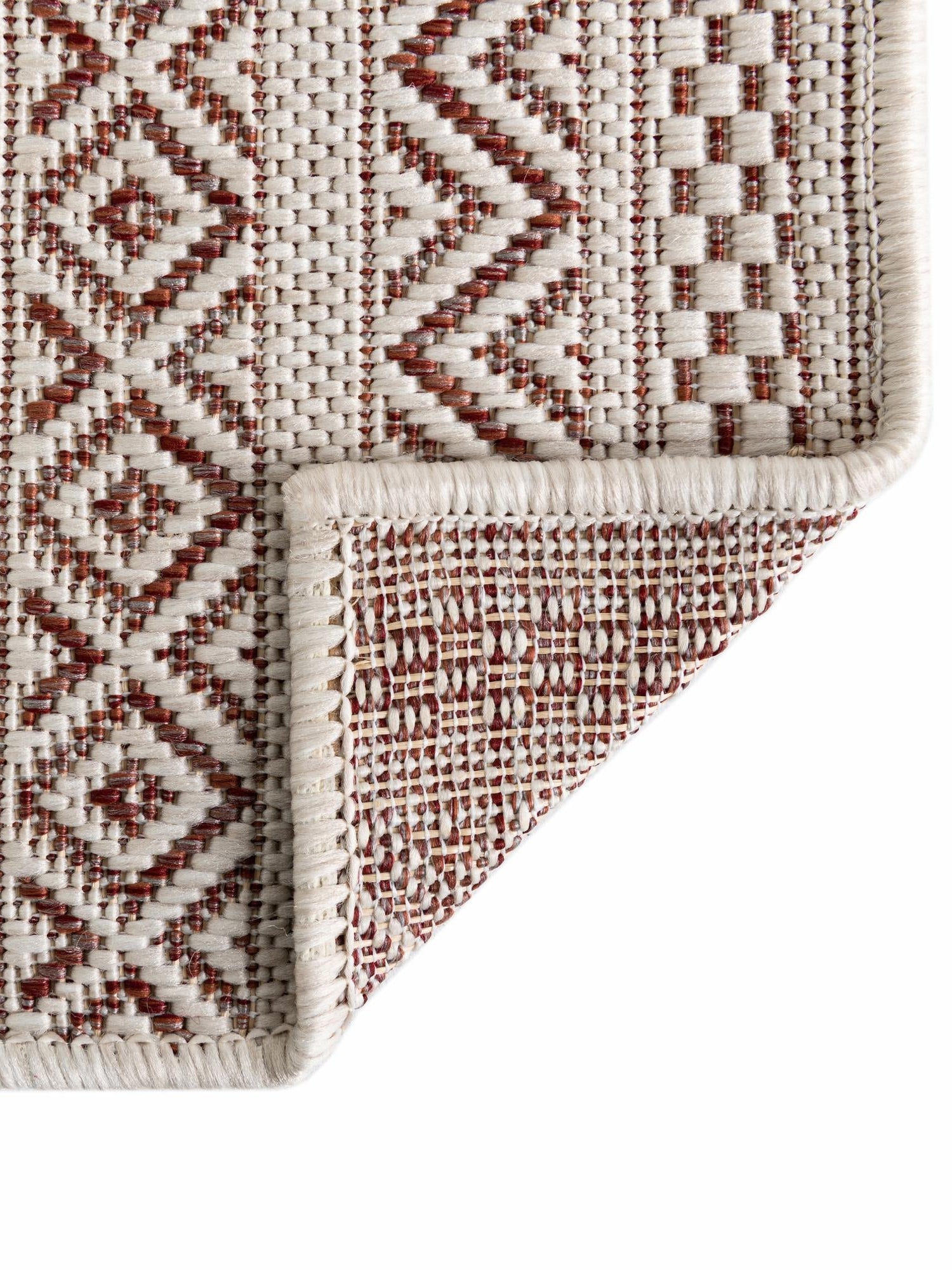 Red 7' 10 x 7' 10 Outdoor Striped Octagon Area Rug Weather Resistant for Patio, Deck, Terrace, Balcony, Porch Geometric Pattern Waterproof Carpet for Sale at Rug Engine