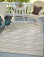 Green 5' 3 x 8' Outdoor Striped Rectangle Area Rug Weather Resistant for Patio, Deck, Terrace, Balcony, Porch Geometric Pattern Waterproof Carpet for Sale at Rug Engine