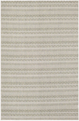 Green 5' 3 x 8' Outdoor Striped Rectangle Area Rug Weather Resistant for Patio, Deck, Terrace, Balcony, Porch Geometric Pattern Waterproof Carpet for Sale at Rug Engine