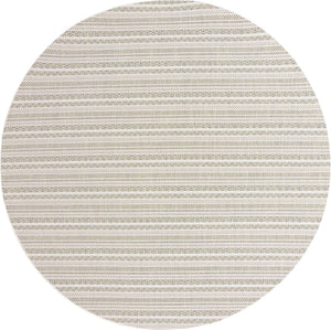 Green 10' x 10' Outdoor Striped Round Area Rug Weather Resistant for Patio, Deck, Terrace, Balcony, Porch Geometric Pattern Waterproof Carpet for Sale at Rug Engine