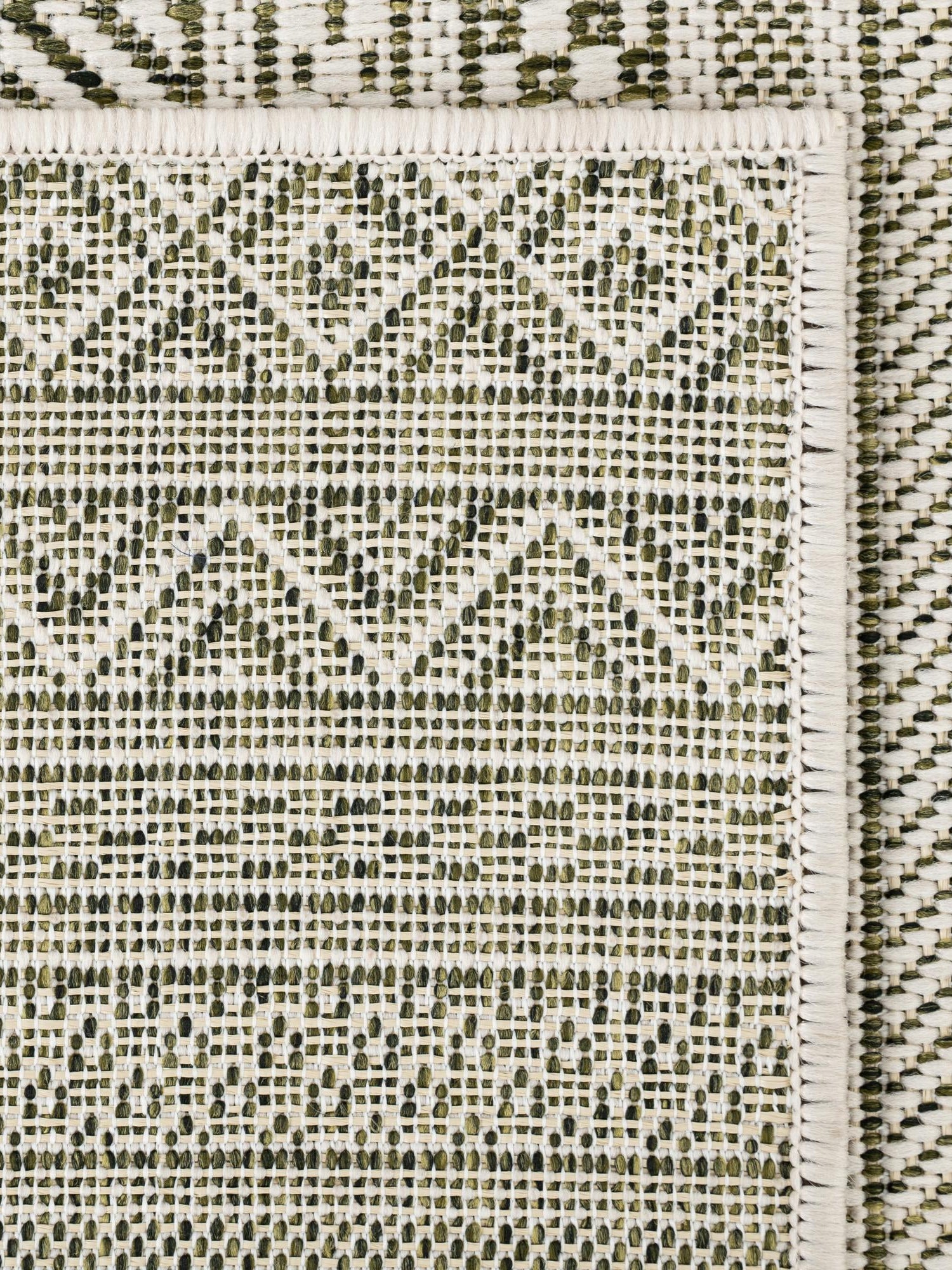 Green 7' 10 x 7' 10 Outdoor Striped Square Area Rug Weather Resistant for Patio, Deck, Terrace, Balcony, Porch Geometric Pattern Waterproof Carpet for Sale at Rug Engine