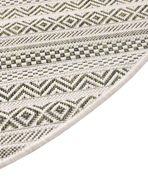 Green 3' 1 x 5' 3 Outdoor Striped Oval Area Rug Weather Resistant for Patio, Deck, Terrace, Balcony, Porch Geometric Pattern Waterproof Carpet for Sale at Rug Engine