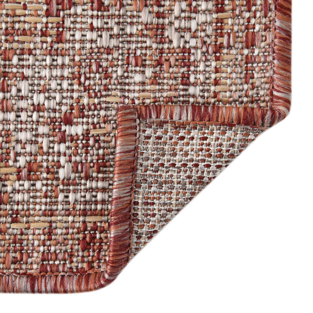 Rust Red 7' 1 x 10' Outdoor Traditional Rectangle Rug