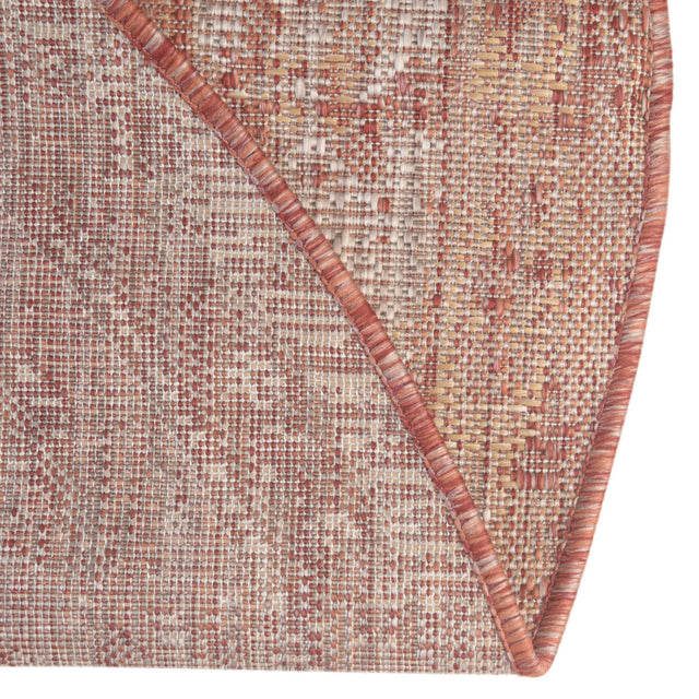 Rust Red 13' 1 x 13' 1 Outdoor Traditional Round Area Rug Weather Resistant for Patio, Deck, Terrace, Balcony, Porch Classical Design Outside Carpet for Sale at Rug Engine