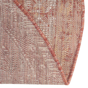 Rust Red 5' 3 x 8' Outdoor Traditional Oval Area Rug Weather Resistant for Patio, Deck, Terrace, Balcony, Porch Classical Design Outside Carpet for Sale at Rug Engine