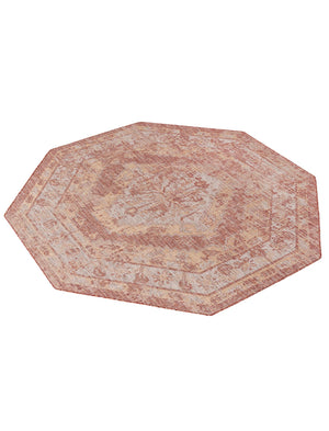 Rust Red 7' 10 x 7' 10 Outdoor Traditional Octagon Area Rug Weather Resistant for Patio, Deck, Terrace, Balcony, Porch Classical Design Outside Carpet for Sale at Rug Engine