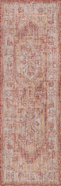 Rust Red 2' x 6' 1 Outdoor Traditional Runner Area Rug Weather Resistant for Patio, Deck, Terrace, Balcony, Porch Classical Design Outside Carpet for Sale at Rug Engine
