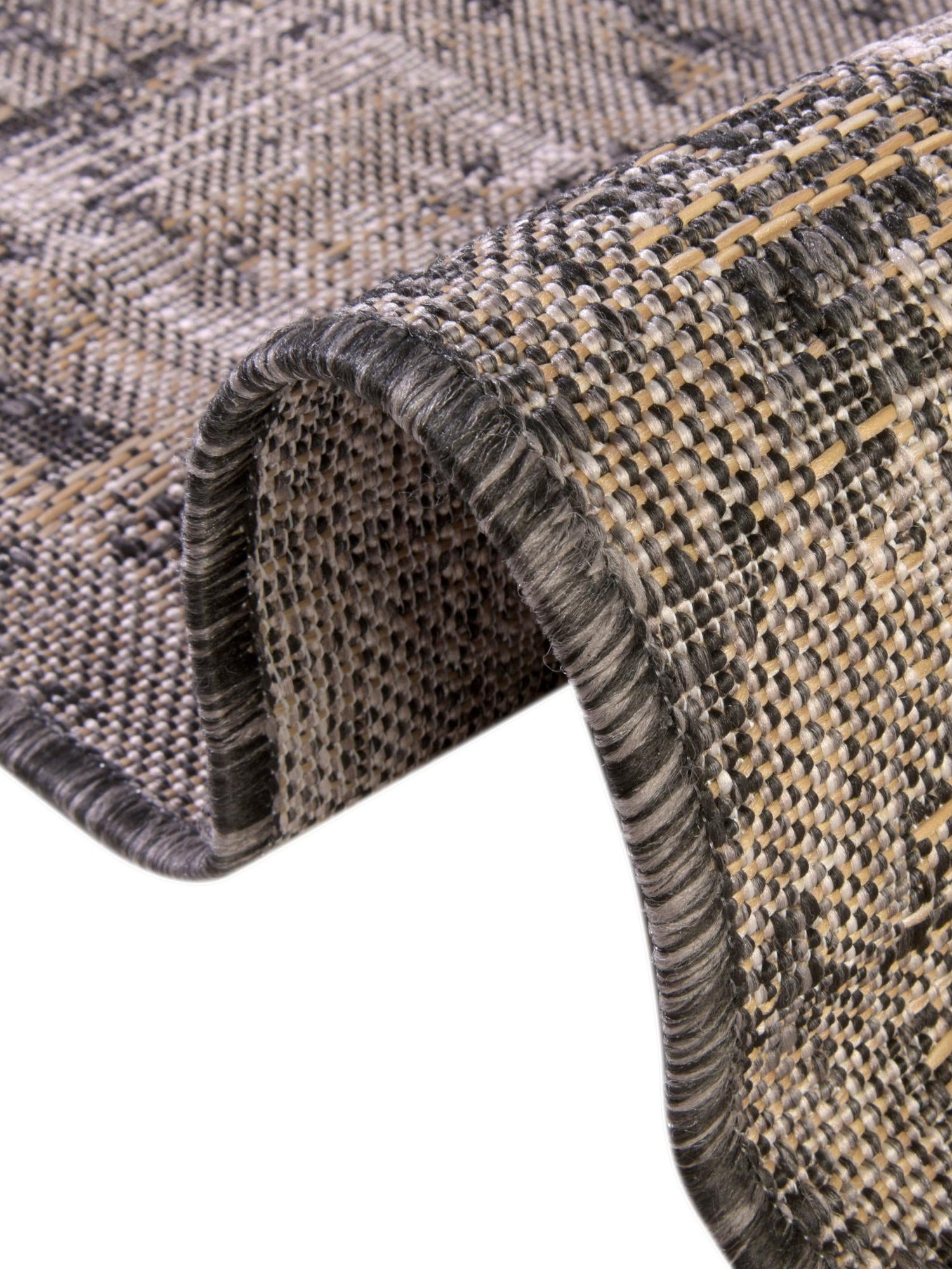 Charcoal 5' 3 x 8' Outdoor Traditional Rectangle Area Rug Weather Resistant for Patio, Deck, Terrace, Balcony, Porch Classical Design Outside Carpet for Sale at Rug Engine