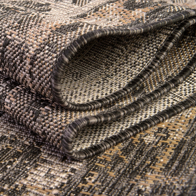 Charcoal 2' x 3' 1 Outdoor Traditional Rectangle Area Rug Weather Resistant for Patio, Deck, Terrace, Balcony, Porch Classical Design Outside Carpet for Sale at Rug Engine