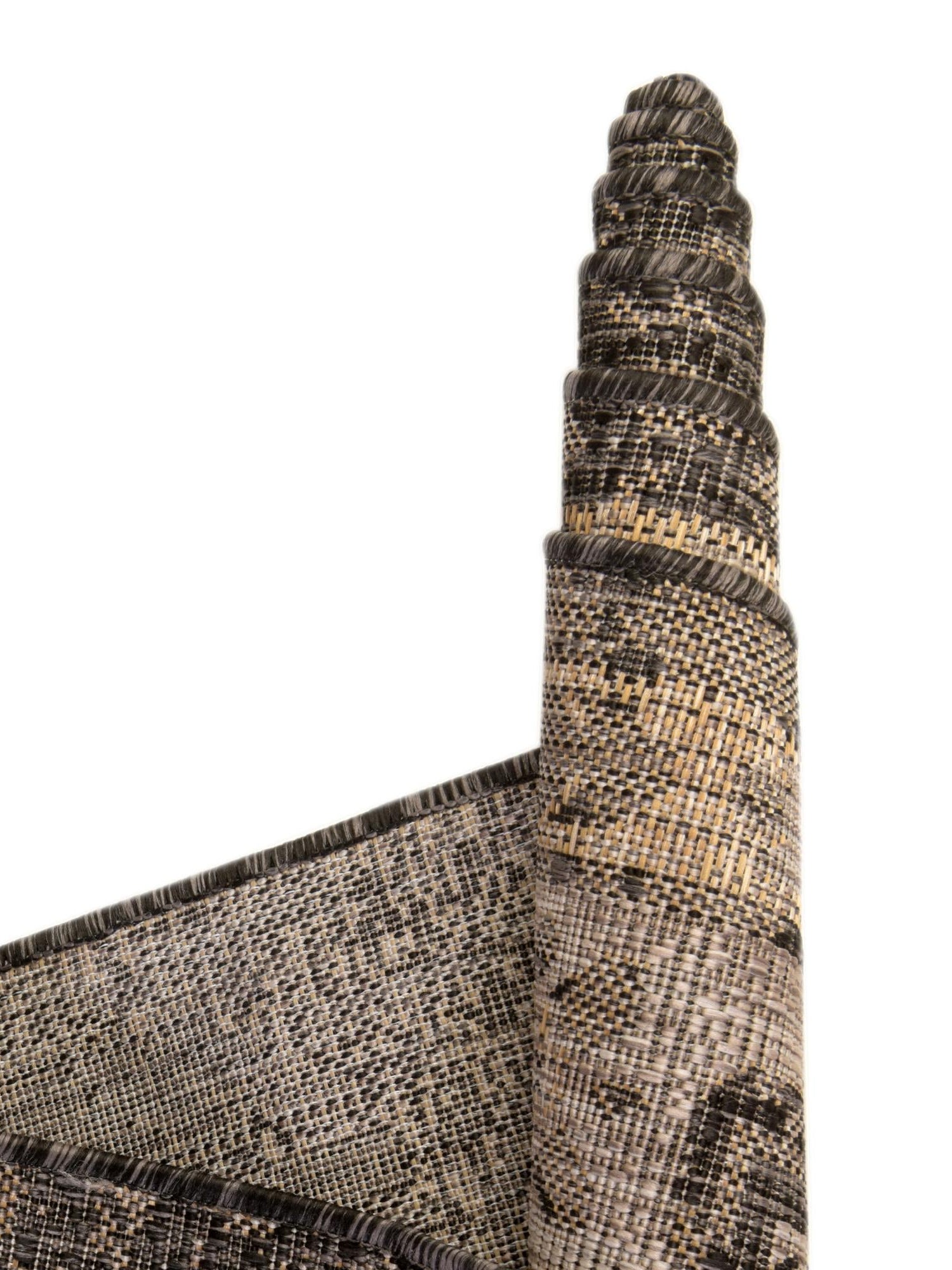 Charcoal 7' 10 x 7' 10 Outdoor Traditional Round Area Rug Weather Resistant for Patio, Deck, Terrace, Balcony, Porch Classical Design Outside Carpet for Sale at Rug Engine