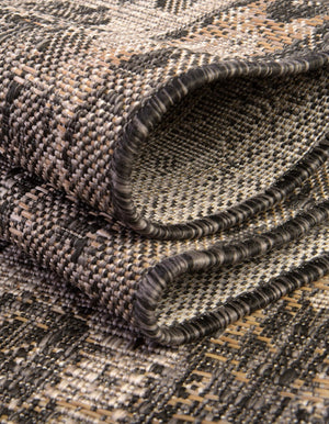 Charcoal 4' 1 x 4' 1 Outdoor Traditional Round Area Rug Weather Resistant for Patio, Deck, Terrace, Balcony, Porch Classical Design Outside Carpet for Sale at Rug Engine