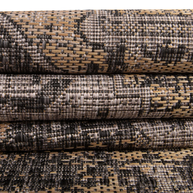 Charcoal 7' 10 x 7' 10 Outdoor Traditional Square Area Rug Weather Resistant for Patio, Deck, Terrace, Balcony, Porch Classical Design Outside Carpet for Sale at Rug Engine