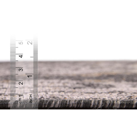 Charcoal 5' 3 x 5' 3 Outdoor Traditional Octagon Area Rug Weather Resistant for Patio, Deck, Terrace, Balcony, Porch Classical Design Outside Carpet for Sale at Rug Engine