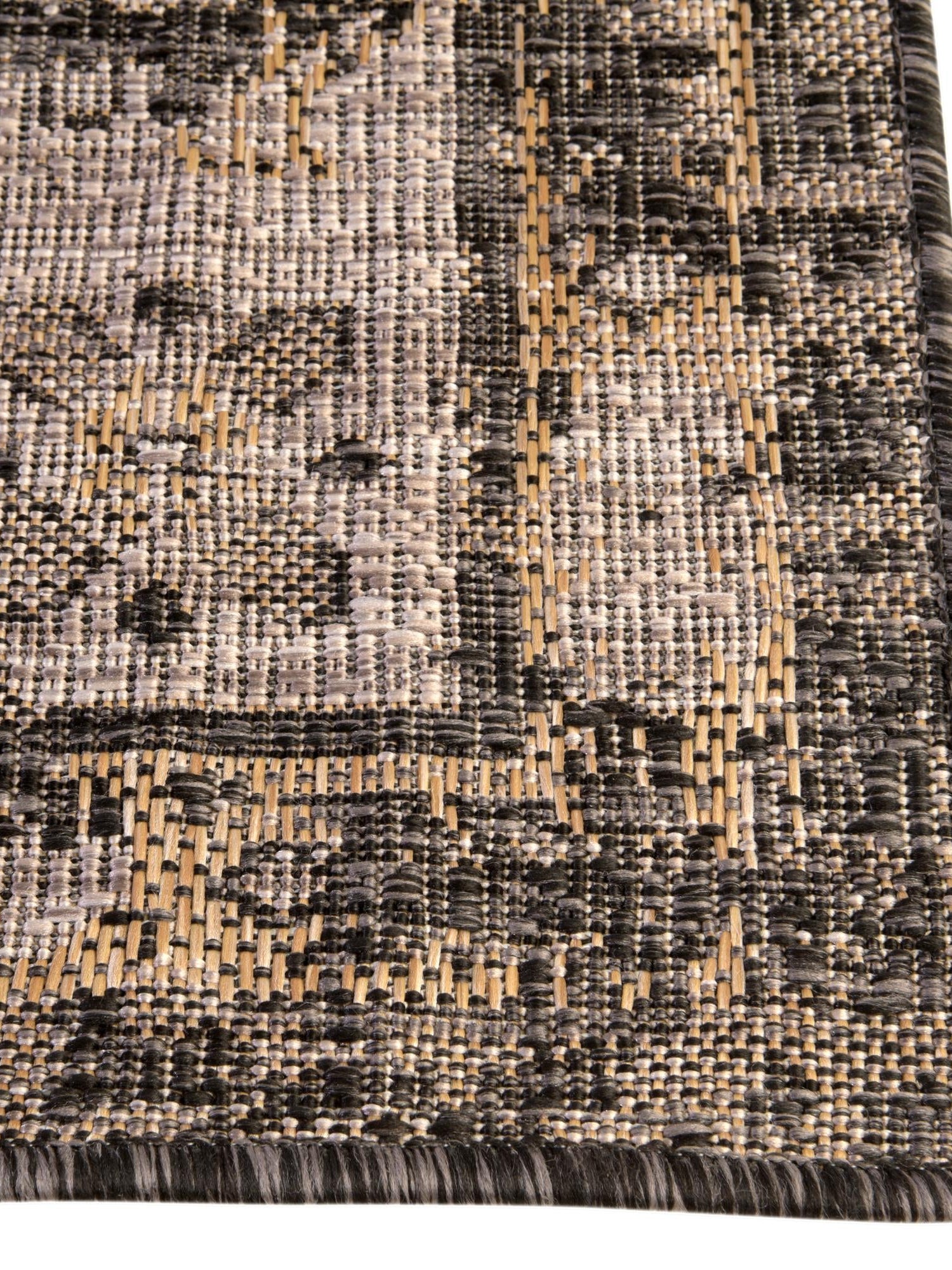 Charcoal 5' 3 x 5' 3 Outdoor Traditional Octagon Area Rug Weather Resistant for Patio, Deck, Terrace, Balcony, Porch Classical Design Outside Carpet for Sale at Rug Engine
