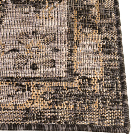 Charcoal 5' 3 x 5' 3 Outdoor Traditional Octagon Area Rug Weather Resistant for Patio, Deck, Terrace, Balcony, Porch Classical Design Outside Carpet for Sale at Rug Engine