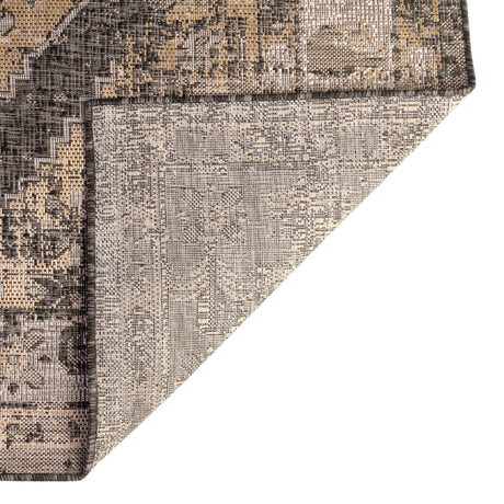 Charcoal 5' 3 x 5' 3 Outdoor Traditional Octagon Area Rug Weather Resistant for Patio, Deck, Terrace, Balcony, Porch Classical Design Outside Carpet for Sale at Rug Engine