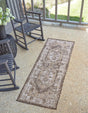 Charcoal 2' x 5' 3 Outdoor Traditional Runner Area Rug Weather Resistant for Patio, Deck, Terrace, Balcony, Porch Classical Design Outside Carpet for Sale at Rug Engine