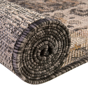 Charcoal 2' x 5' 3 Outdoor Traditional Runner Area Rug Weather Resistant for Patio, Deck, Terrace, Balcony, Porch Classical Design Outside Carpet for Sale at Rug Engine