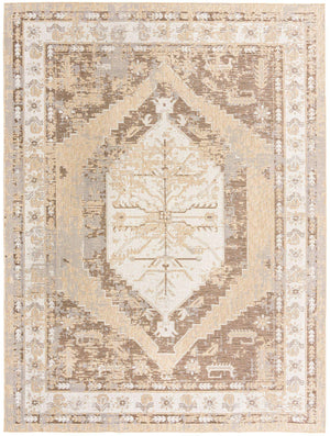 Natural 10' x 13' 1 Outdoor Traditional Rectangle Area Rug Weather Resistant for Patio, Deck, Terrace, Balcony, Porch Classical Design Outside Carpet for Sale at Rug Engine