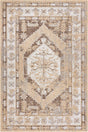 Natural 6' 1 x 9' Outdoor Traditional Rectangle Area Rug Weather Resistant for Patio, Deck, Terrace, Balcony, Porch Classical Design Outside Carpet for Sale at Rug Engine