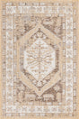 Natural 4' 1 x 6' 1 Outdoor Traditional Rectangle Area Rug Weather Resistant for Patio, Deck, Terrace, Balcony, Porch Classical Design Outside Carpet for Sale at Rug Engine