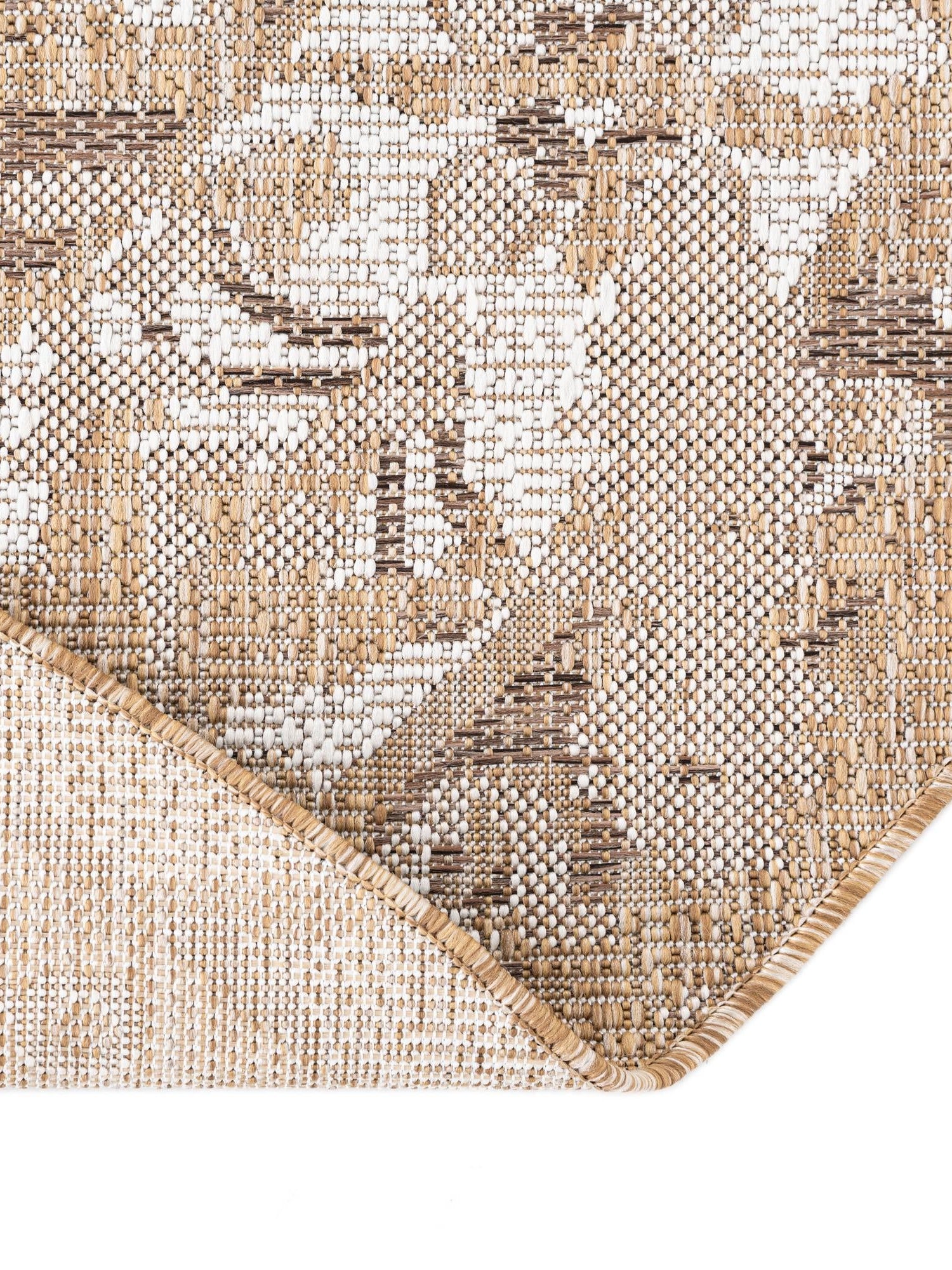 Natural 5' 3 x 8' Outdoor Traditional Oval Area Rug Weather Resistant for Patio, Deck, Terrace, Balcony, Porch Classical Design Outside Carpet for Sale at Rug Engine