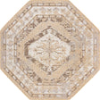 Natural 7' 10 x 7' 10 Outdoor Traditional Octagon Area Rug Weather Resistant for Patio, Deck, Terrace, Balcony, Porch Classical Design Outside Carpet for Sale at Rug Engine
