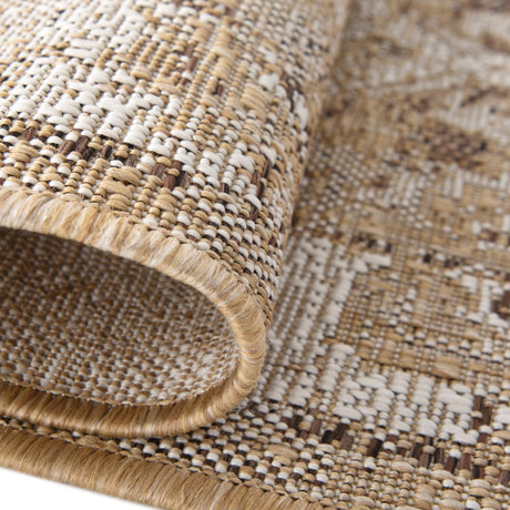 Natural 7' 10 x 7' 10 Outdoor Traditional Octagon Area Rug Weather Resistant for Patio, Deck, Terrace, Balcony, Porch Classical Design Outside Carpet for Sale at Rug Engine