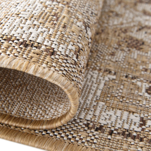 Natural 7' 10 x 7' 10 Outdoor Traditional Octagon Area Rug Weather Resistant for Patio, Deck, Terrace, Balcony, Porch Classical Design Outside Carpet for Sale at Rug Engine