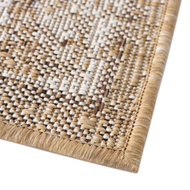 Natural 5' 3 x 5' 3 Outdoor Traditional Octagon Area Rug Weather Resistant for Patio, Deck, Terrace, Balcony, Porch Classical Design Outside Carpet for Sale at Rug Engine