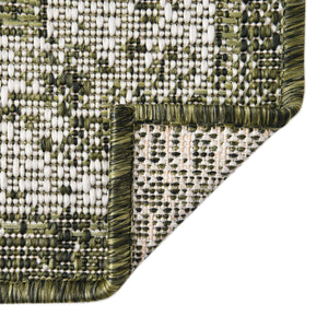Green 4' 1 x 6' 1 Outdoor Traditional Rectangle Rug