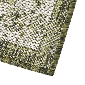Green 7' 10 x 7' 10 Outdoor Traditional Square Area Rug Weather Resistant for Patio, Deck, Terrace, Balcony, Porch Classical Design Outside Carpet for Sale at Rug Engine