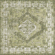 Green 5' 3 x 5' 3 Outdoor Traditional Square Area Rug Weather Resistant for Patio, Deck, Terrace, Balcony, Porch Classical Design Outside Carpet for Sale at Rug Engine