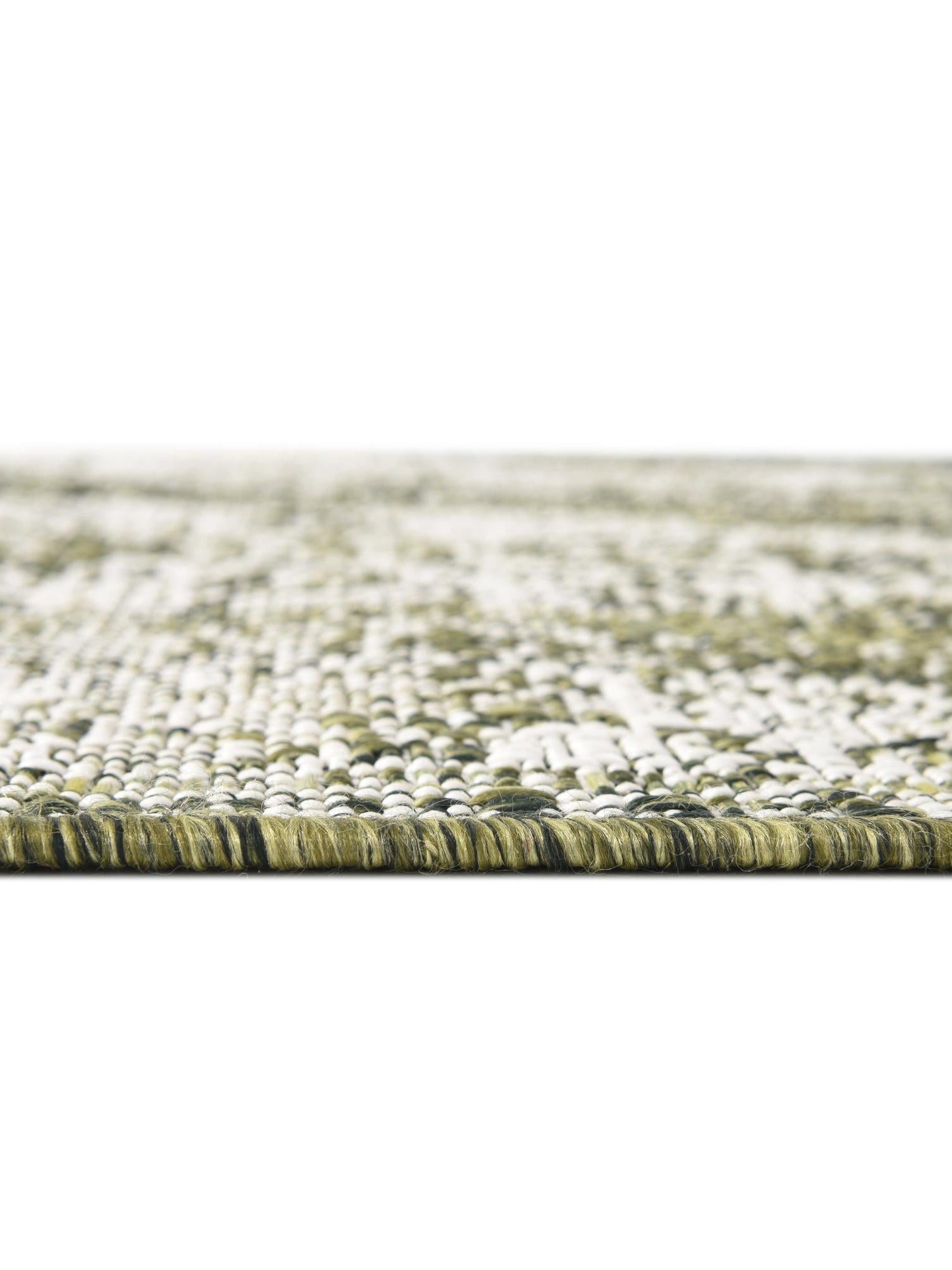 Green 5' 3 x 8' Outdoor Traditional Oval Area Rug Weather Resistant for Patio, Deck, Terrace, Balcony, Porch