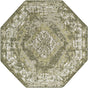 Green 5' 3 x 5' 3 Outdoor Traditional Octagon Area Rug Weather Resistant for Patio, Deck, Terrace, Balcony, Porch Classical Design Outside Carpet for Sale at Rug Engine