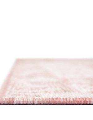 Pink 4' 1 x 6' 1 Outdoor Traditional Rectangle Area Rug Weather Resistant for Patio, Deck, Terrace, Balcony, Porch Classical Design Outside Carpet for Sale at Rug Engine