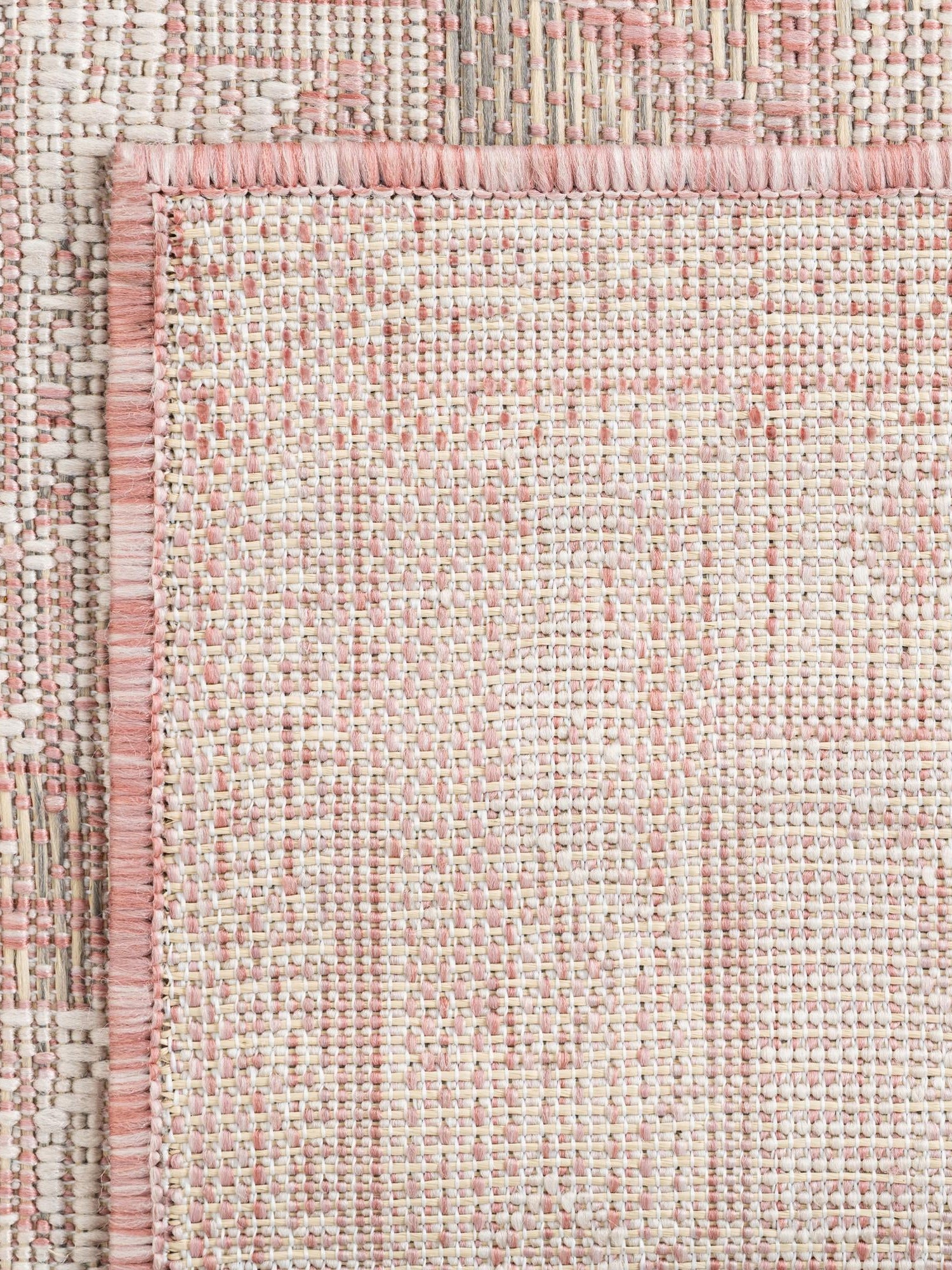 Pink 4' 1 x 6' 1 Outdoor Traditional Rectangle Area Rug Weather Resistant for Patio, Deck, Terrace, Balcony, Porch Classical Design Outside Carpet for Sale at Rug Engine