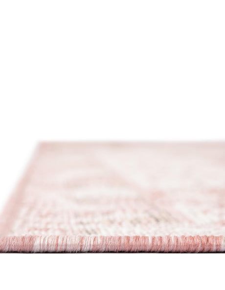 Pink 7' 10 x 7' 10 Outdoor Traditional Octagon Area Rug Weather Resistant for Patio, Deck, Terrace, Balcony, Porch Classical Design Outside Carpet for Sale at Rug Engine