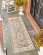 Natural 2' x 8' Outdoor Traditional Runner Area Rug Weather Resistant for Patio, Deck, Terrace, Balcony, Porch Classical Design Outside Carpet for Sale at Rug Engine