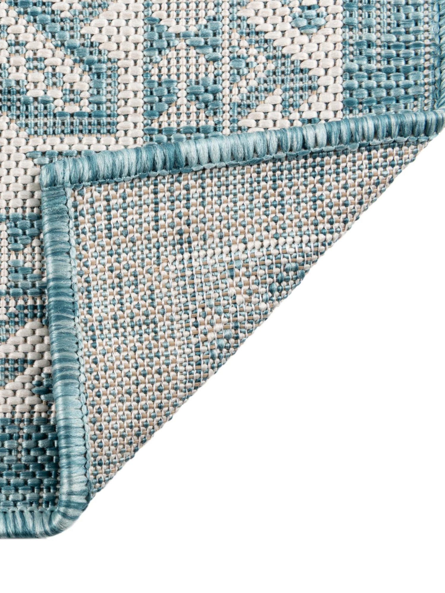 Aqua 3' 1 x 5' 3 Outdoor Aztec Rectangle Area Rug Weather Resistant for Patio, Deck, Terrace, Balcony, Porch 100% Polypropylene Traditional Carpet Mat for Sale at Rug Engine