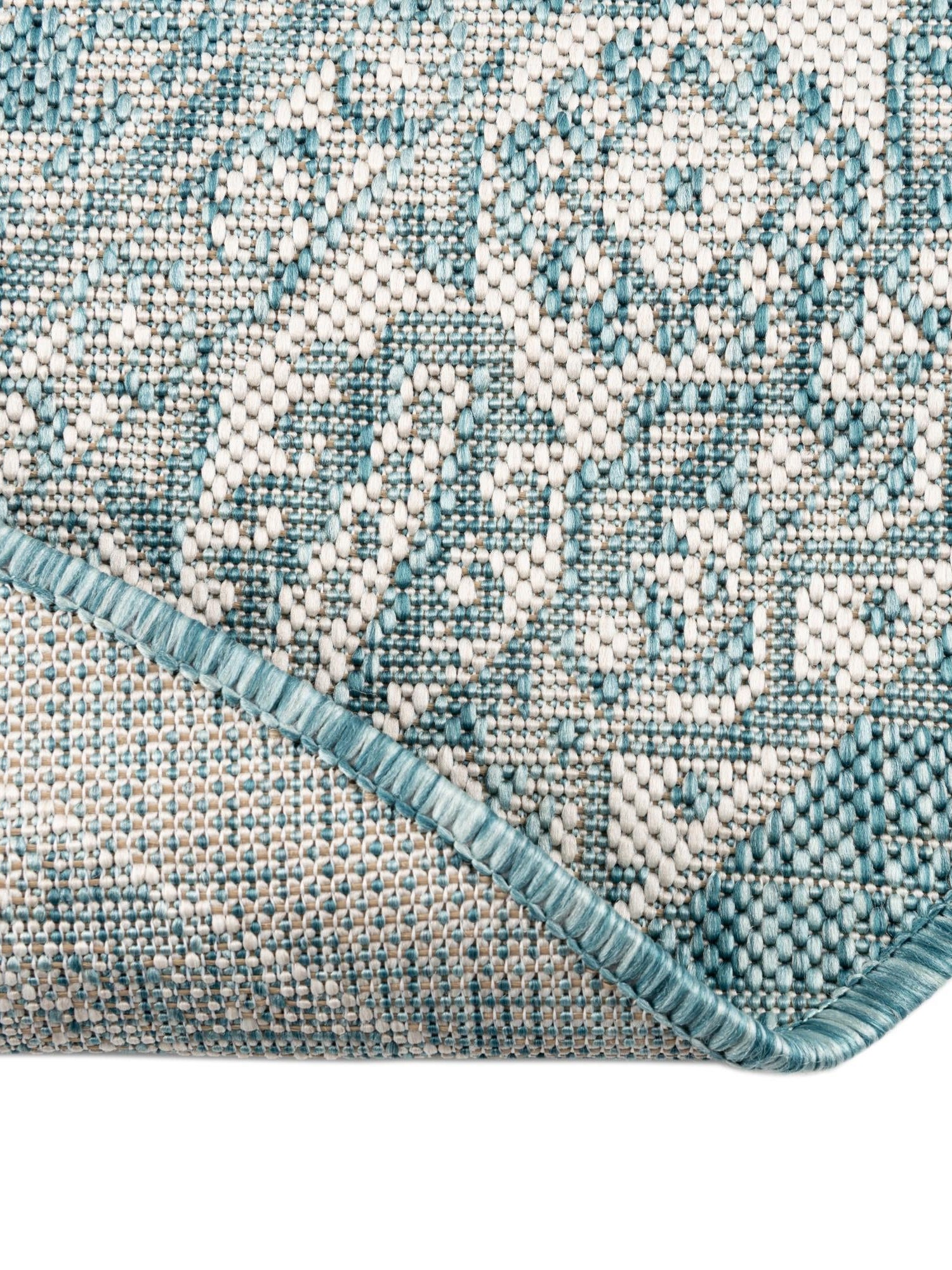 Aqua 10' x 10' Outdoor Aztec Round Area Rug Weather Resistant for Patio, Deck, Terrace, Balcony, Porch 100% Polypropylene Traditional Carpet Mat for Sale at Rug Engine