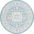 Aqua 3' 1 x 3' 1 Outdoor Aztec Round Area Rug Weather Resistant for Patio, Deck, Terrace, Balcony, Porch 100% Polypropylene Traditional Carpet Mat for Sale at Rug Engine