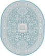 Aqua 7' 10 x 10' Outdoor Aztec Oval Area Rug Weather Resistant for Patio, Deck, Terrace, Balcony, Porch 100% Polypropylene Traditional Carpet Mat for Sale at Rug Engine