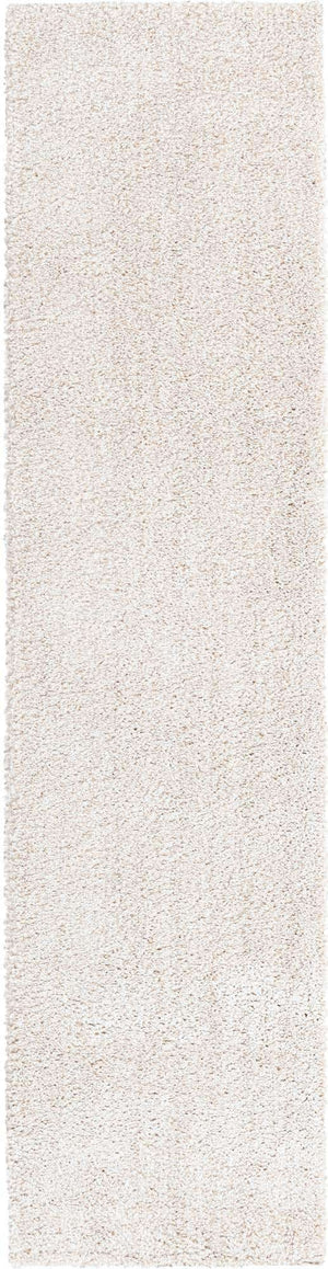 Ivory 2' 2 x 8' Solo Runner Area Rug Thick Soft Touch Fluffy & Plush Shaggy Pile